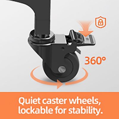 Image showing 5 th NUUK Outdoor 24 x 32in. Stainless Steel Food Prep Cart, Patio Rolling Grill Table with 3 Shelf