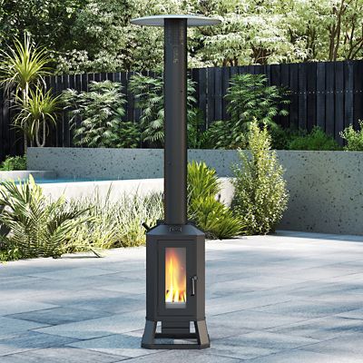 HEATAK 70,000 BTU Outdoor Wood Pellet Heater, Freestanding Patio Heater