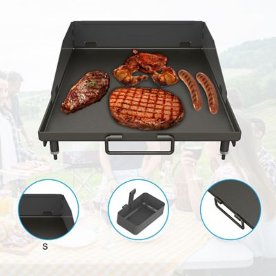 Image showing  Heavy Duty Pre-Seasoning Griddle Top with Lifting Handle