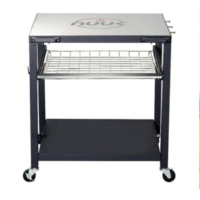 NUUK Deluxe Outdoor Pizza Oven Table, BBQ Prep Table with Slide Tray