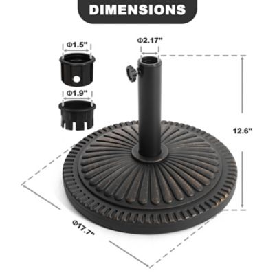 Image showing  Outdoor 33 lb. Round Patio Umbrella Base, Polyethylene and Concrete