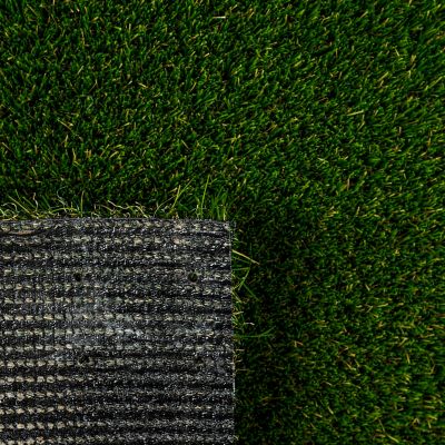 Image showing  Verdant Vista Pasture Green 15ft x 100ft Artificial Turf - 45mm Pile, 70oz Face Weight, Indoor/Outdoor, Pet Friendly