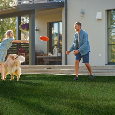 Image showing 5 th Ackland Verdant Vista Pasture Green 15ft x 100ft Artificial Turf - 45mm Pile, 70oz Face Weight, Indoor/Outdoor, Pet Friendly