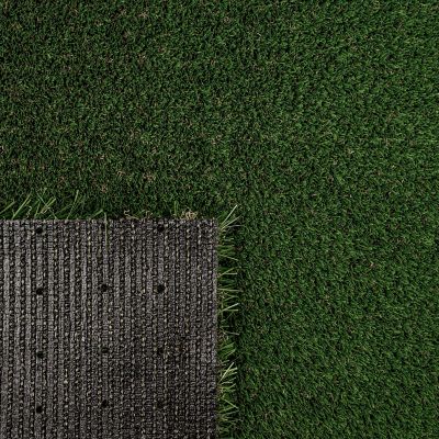 Image showing  Verdant Vista Eden Green 15ft x 100ft Artificial Turf - 30mm Pile, 65oz Face Weight, Indoor/Outdoor, Pet Friendly
