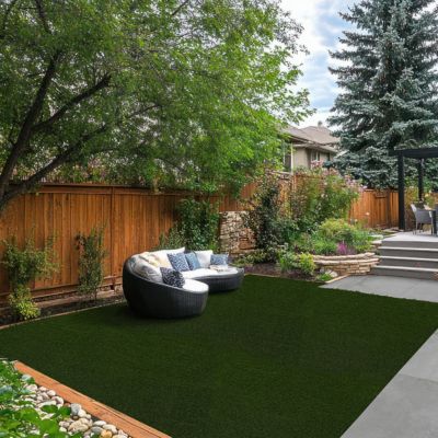 Image showing 7 th Ackland Verdant Vista Eden Green 15ft x 100ft Artificial Turf - 30mm Pile, 65oz Face Weight, Indoor/Outdoor, Pet Friendly