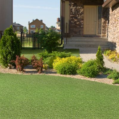 Image showing  Verdant Vista Lushscape Green 15ft x 100ft Artificial Turf - 40mm Pile, 50oz Face Weight, Indoor/Outdoor, Pet Friendly