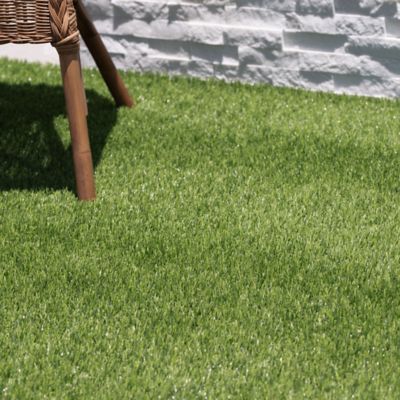 Image showing  Verdant Vista Lushscape Green 15ft x 100ft Artificial Turf - 45mm Pile, 84oz Face Weight, Indoor/Outdoor, Pet Friendly