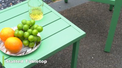 Image showing  3 pc. Metal Patio Bistro Set with Stackable Chairs