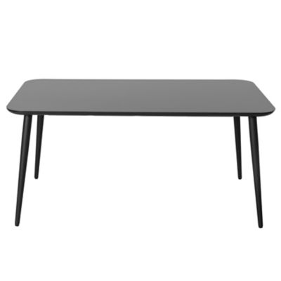 Image showing  Patio Aluminum Dining Table with Tempered Glass Tabletop