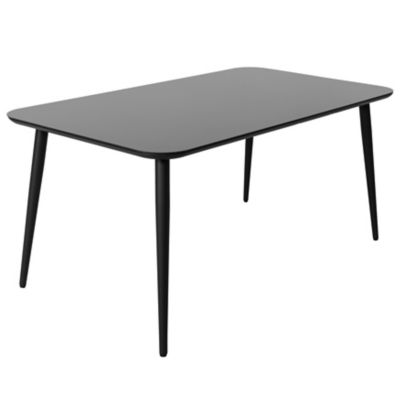 Image showing 6 th Nuu Garden Patio Aluminum Dining Table with Tempered Glass Tabletop