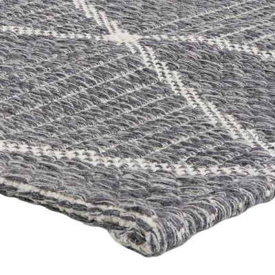 Image showing  Lattice Perfection Indoor Area Rug in Charcoal - 5 x 7 ft.