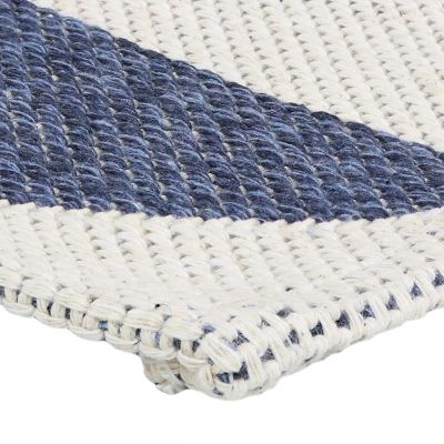 Image showing  Geometric Affinity Indoor Area Rug in Steel Blue - 5 x 7 ft.
