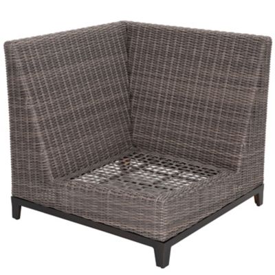 Image showing 6 th Nuu Garden Beaufort 4 pc. Outdoor Wicker and Aluminum Sectional Sofa