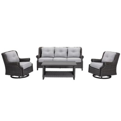 Image showing  Lassen 4 pc. Outdoor Aluminum Rattan Sofa Set