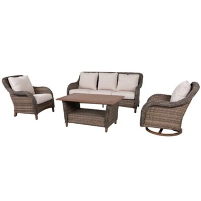Image showing  Mitchell 4 pc. Outdoor Aluminum Wicker Sofa Set