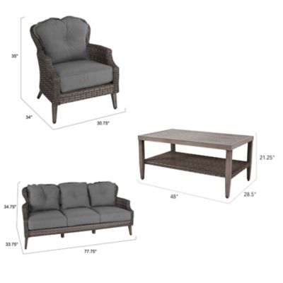 Image showing  Tenaya 4 pc. Wicker Sofa Set