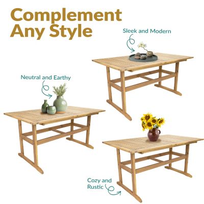 Image showing  Hatteras Acacia Wood Outdoor Dining Table