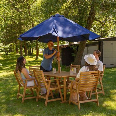 Image showing 8 th Sunnydaze Decor Hatteras Acacia Wood Outdoor Dining Table