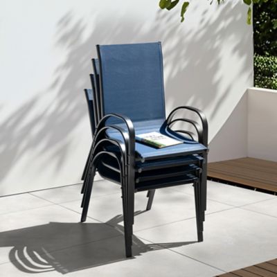 Image showing 7 th Nuu Garden Outdoor 4 pc. Patio Dining Chairs, Stackable Chairs