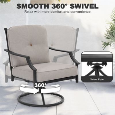 Image showing  Outdoor 2 pc. Iron Swivel Sofa