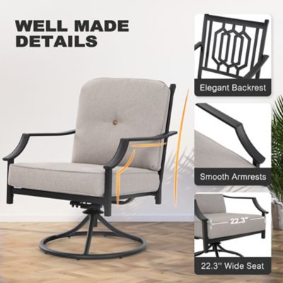 Image showing  Outdoor 2 pc. Iron Swivel Sofa