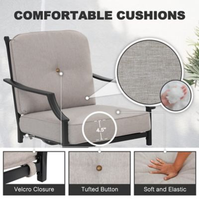 Image showing  Outdoor 2 pc. Iron Swivel Sofa