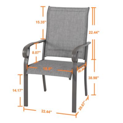 Image showing 5 th Nuu Garden Outdoor 2-Piece Patio Chair Set, Textilene Fabric, Iron Frame