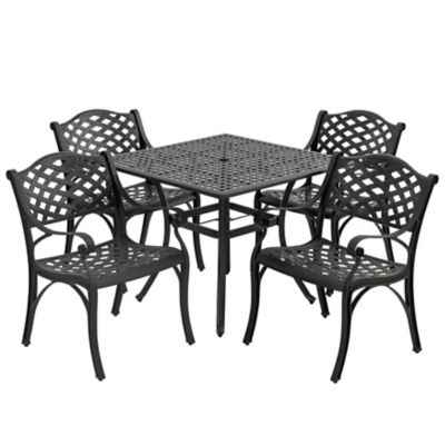 Image showing  Outdoor 5 pc. Cast Aluminum Dining Set