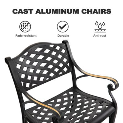 Image showing  Outdoor 5 pc. Cast Aluminum Dining Set