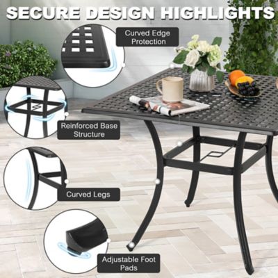 Image showing  Outdoor 5 pc. Cast Aluminum Dining Set