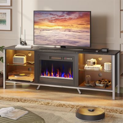 Bestier 75 in. Gaming TV Stand with RGB LED Lights & Adjustable Shelves, Media Console for PS5/Xbox, Modern Entertainment Center