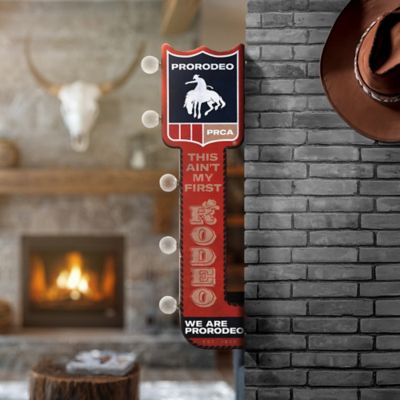 Image showing  PRCA ProRodeo LED Marquee Metal Sign - Western Cowboy Wall Decor