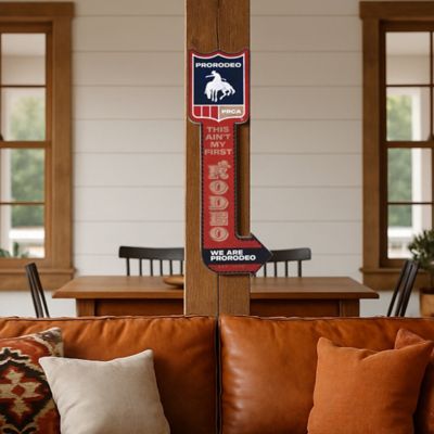 Image showing  Arrow-Shaped "This Ain't My First Rodeo" Metal Sign