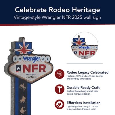 Image showing  Wrangler NFR 2025 Western Metal Wall Art Sign