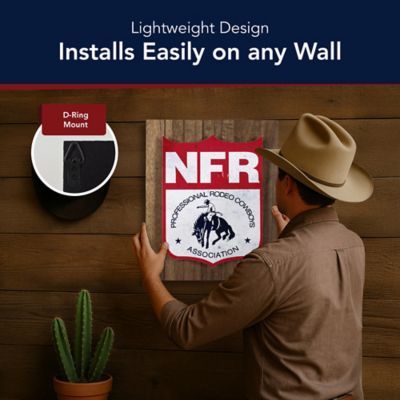 Image showing  NFR PRCA LED Shield Wall Sign - Western Cowboy Chic Decor