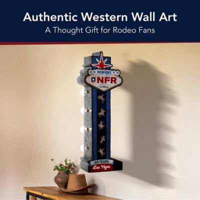 Image showing  Wrangler NFR 2025 LED Metal Marquee Sign - Western Wall Decor