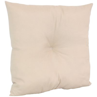 Image showing 8 th Sunnydaze Decor 2 Outdoor Tufted Back Cushions - 19 x 19 in. - Beige
