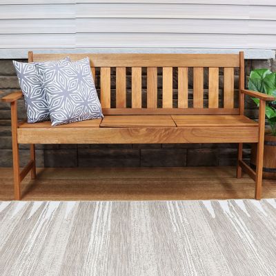 Image showing  2 Outdoor Decorative Throw Pillows - 17 x 17 in. Gray Geometric