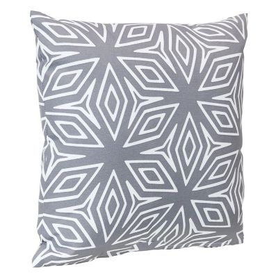 Image showing  2 Outdoor Decorative Throw Pillows - 17 x 17 in. Gray Geometric