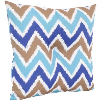 Image showing  2 Outdoor Tufted Back Cushions - 19 x 19 in. - Chevron Bliss