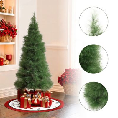Image showing  5 ft. Holiday Slim Artificial Pampas Grass Tree in Green