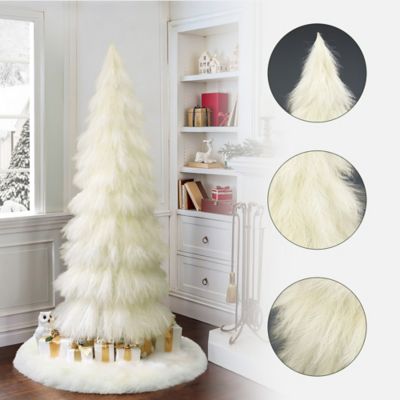 Image showing  6 ft. Holiday Artificial Pampas Grass Tree in Natural Ivory