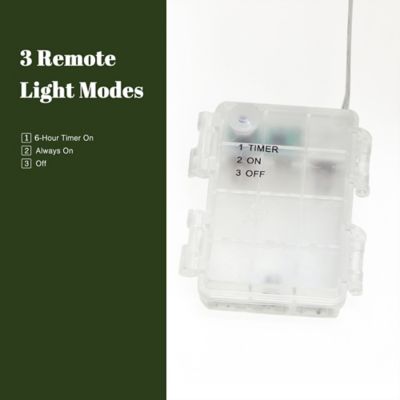 Image showing  3-Piece Snowy Christmas Tree Set with Battery Lights & Burlap Base, Holiday Decor