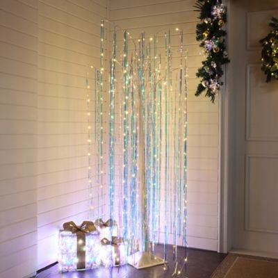 Image showing  6 ft. White Willow Artificial Tree with 10 Pre-Lit Branches