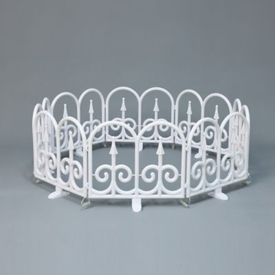 LuxenHome 8-Piece Light Show Arched Fence Design Outdoor Decoration