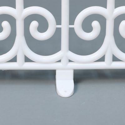 Image showing 9 th LuxenHome 8-Piece Light Show Arched Fence Design Outdoor Decoration