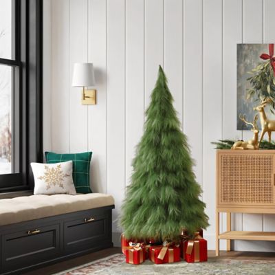 Image showing  5 ft. Holiday Artificial Pampas Grass Tree in Green