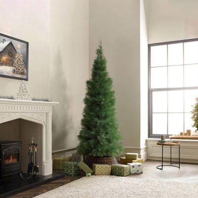 Image showing  6 ft. Holiday Slim Artificial Pampas Grass Tree in Green