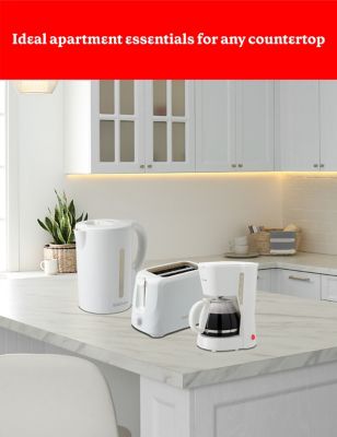 Image showing 5 th Betty Crocker 3-Piece Kitchen Appliances Set: Coffee Maker, Electric Kettle & 2-Slice Toaster