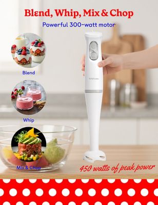 Image showing  2-speed Hand Blender With 20-ounce Mixing Beaker, Immersion Blender, White